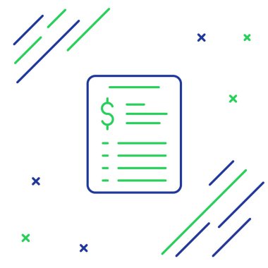 Hat Bakım Salonu fiyat listesi simgesi beyaz arkaplanda izole edildi. Renkli taslak konsepti. Vektör.