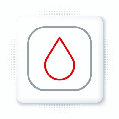 Çizgi Su bırakma simgesi beyaz arkaplanda izole edildi. Renkli taslak konsepti. Vektör.