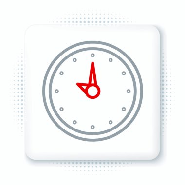 Satır Saat simgesi beyaz arkaplanda izole edildi. Zaman sembolü. Renkli taslak konsepti. Vektör.