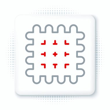 Çizgi Kraker bisküvisi simgesi beyaz arkaplanda izole edildi. Tatlı kurabiye. Renkli taslak konsepti. Vektör.