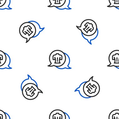 Çizgi Masaj simgesi beyaz arkaplanda izole edilmiş kusursuz desen. Rahatlatıcı, boş zaman. Renkli taslak konsepti. Vektör.