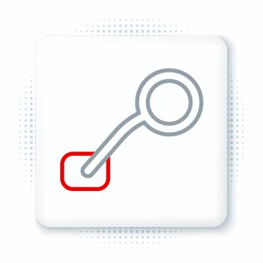 Bisiklet dikiz aynası simgesi beyaz arkaplanda izole edildi. Renkli taslak konsepti. Vektör.