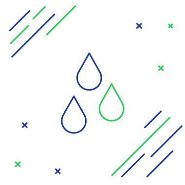 Çizgi Su bırakma simgesi beyaz arkaplanda izole edildi. Renkli taslak konsepti. Vektör.