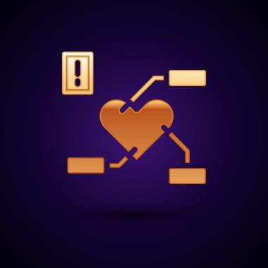 Siyah arka planda izole edilmiş bir sağlık ikonu. Vektör.