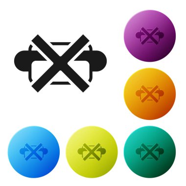 Siyah beyaz arka planda izole edilmiş abur cubur ikonu yok. Yasak sosisli sandviç. Fast food işareti yok. Simgeleri renk daire düğmelerine ayarla. Vektör.