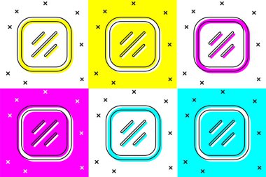 Biftek et simgesini renk arkaplanına ayır. Vektör.