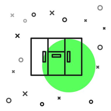 Siyah çizgi kıyafet ikonu beyaz arka planda izole edildi. Vektör.