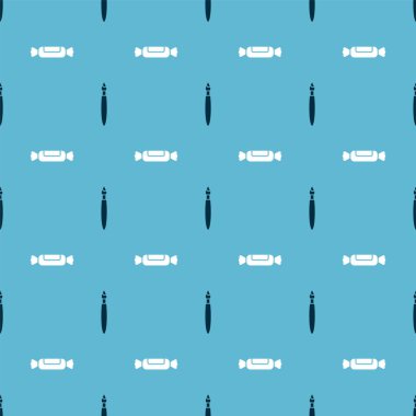 Boya fırçasını ve şekeri kusursuz desene ayarlayın. Vektör.