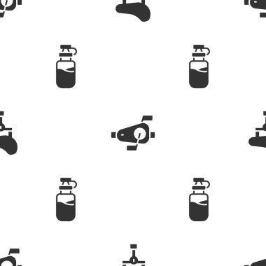 Bisiklet koltuğunu, pedalları ve spor şişesini kusursuz bir şekilde suyla ayarla. Vektör.