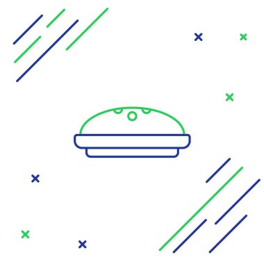 Beyaz arka planda izole edilmiş ev yapımı turta simgesi. Renkli taslak konsepti. Vektör.