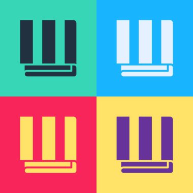 Pop Art Havlu ikonu renk arkaplanında izole edildi. Vektör İllüstrasyonu.