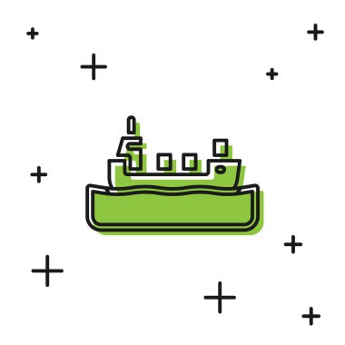 Siyah Petrol tankeri ikonu beyaz arka planda izole edildi. Vektör.