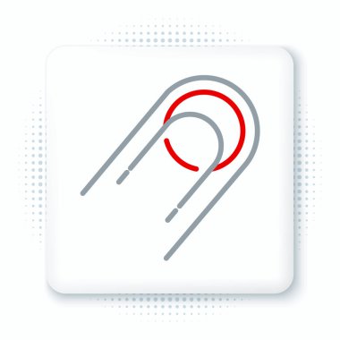 Uydu simgesi beyaz arkaplanda izole edildi. Renkli taslak konsepti. Vektör.