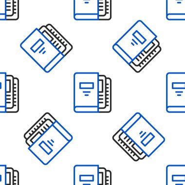 Belge ve belge içeren Satır Ofisi dizinleri beyaz arkaplanda izole edilmiş kusursuz desen. Ofis dosyaları. Dosya arşivleme işareti. Renkli taslak konsepti. Vektör.