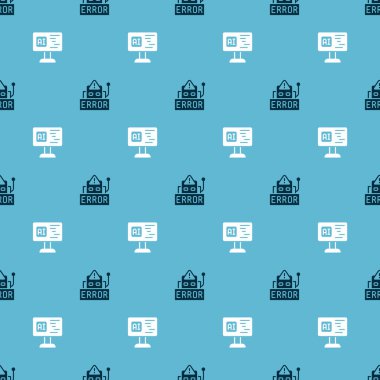 Robot ve yazılımda hatayı sorunsuz bir şekilde ayarla. Vektör.