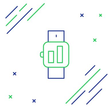 Çizgi Akıllı simgesi beyaz arkaplanda izole edildi. Renkli taslak konsepti. Vektör.