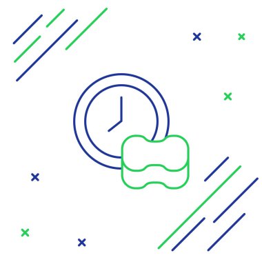 Bulaşık yıkama simgesi beyaz arkaplanda izole edilmiş. Bulaşık yıkama ikonu. Bulaşık makinesi tabelası. Masa takımı tabelası temiz. Renkli taslak konsepti. Vektör.