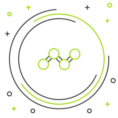 Satır Paylaşımı simgesi beyaz arkaplanda izole edildi. Paylaşma, iletişim piktogramı, sosyal medya, bağlantı, ağ, dağıtım. Renkli taslak konsepti. Vektör.