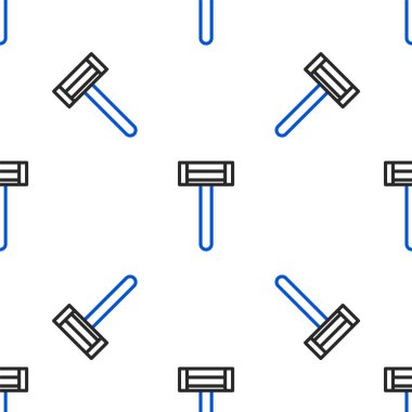 Tıraş makinesi simgesi, beyaz arka planda izole edilmiş pürüzsüz desen. Renkli taslak konsepti. Vektör.