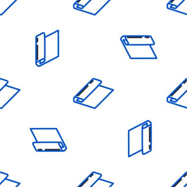 Tekstil kumaş rulo simgesi beyaz arkaplanda izole edilmiş kusursuz desen. Yuvarlan, paspas, halı, halı, halı ya da kağıt rulo ikonu. Renkli taslak konsepti. Vektör.