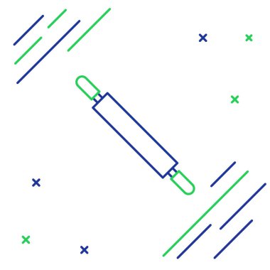 Çizgi Rolling pin simgesi beyaz arkaplanda izole edildi. Renkli taslak konsepti. Vektör.