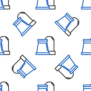 Hat yağı ve gaz endüstriyel yapı ikonu beyaz arka planda izole edilmiş pürüzsüz desen. Renkli taslak konsepti. Vektör.