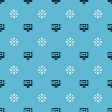 Şifreli para değişimi ve Yen 'le bozuk para paralarını kusursuz bir şekilde ayarlayın. Vektör.