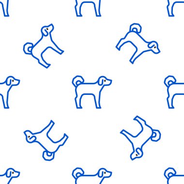 Çizgi Köpeği simgesi beyaz arkaplanda izole edilmiş. Renkli taslak konsepti. Vektör.