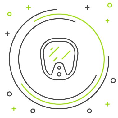 Çizgi Dalış Maskesi simgesi beyaz arkaplanda izole edildi. Olağanüstü bir spor. Su altı ekipmanları. Renkli taslak konsepti. Vektör.