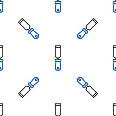 Rasp Metal dosya simgesi beyaz arkaplanda izole edilmiş kusursuz desen. Ahşap ve metalle çalışmak için Rasp. Tezgah ve atölye için alet. Renkli taslak konsepti. Vektör.