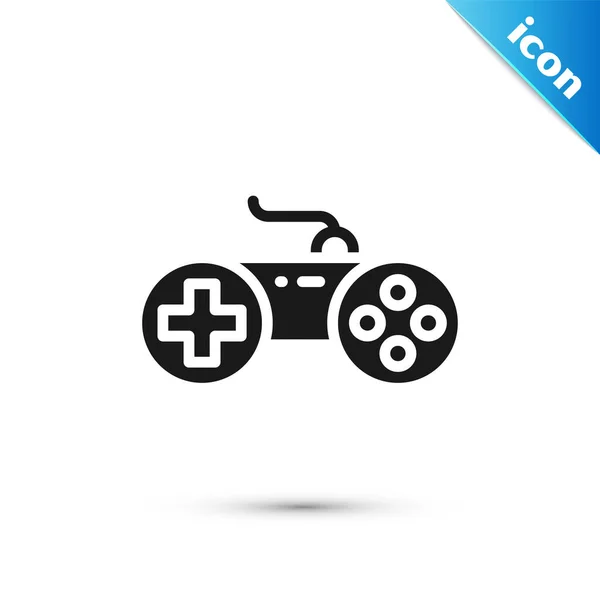 Grey Gamepad Icon Isolated White Background Game Controller Vector — Stock Vector