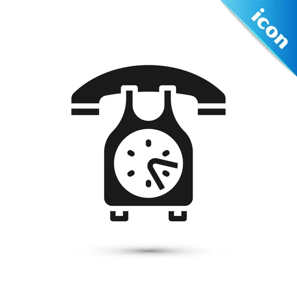 Graues Telefonhörer Symbol Isoliert Auf Weißem Hintergrund Telefonzeichen Vektor — Stockvektor