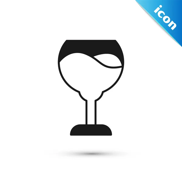 Icono Copa Vino Gris Aislado Sobre Fondo Blanco Signo Copa — Vector de stock