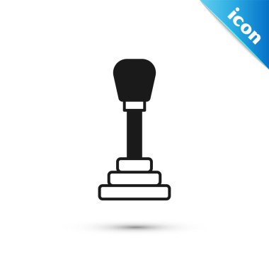 Gri Vites Şekil Değiştiren simgesi beyaz arkaplanda izole edildi. Elle iletim simgesi. Vektör.