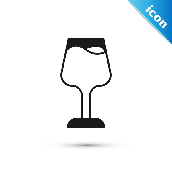 Icono Copa Vino Gris Aislado Sobre Fondo Blanco Signo Copa — Vector de stock