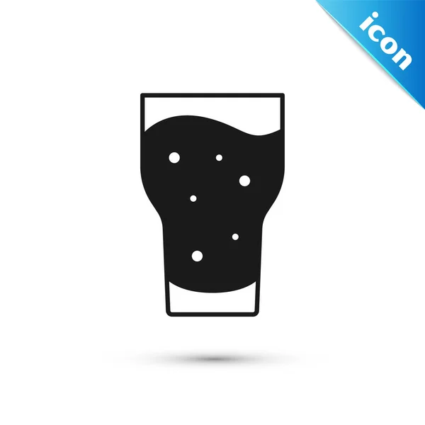 Сірий Келих Значка Пива Ізольовано Білому Тлі Векторні — стоковий вектор