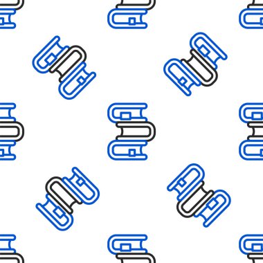 Satır Defteri simgesi beyaz arkaplanda izole edilmiş kusursuz desen. Renkli taslak konsepti. Vektör.