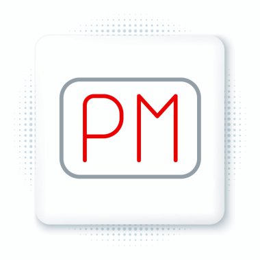 Çizgi Günü simgesi beyaz arkaplanda izole edildi. Zaman sembolü. Renkli taslak konsepti. Vektör.