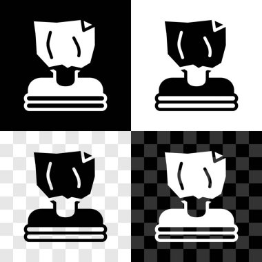 Kaçırma simgesini siyah beyaz, şeffaf arkaplanda ayır. İnsan kaçakçılığı konsepti. Kaçırılma işareti. Tutuklanmış, suç sembolü. Vektör.