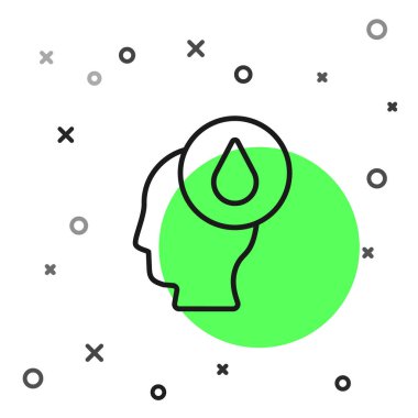 Siyah çizgi su bırakma simgesi beyaz arkaplanda izole edildi. Vektör.