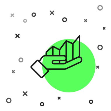 Beyaz arkaplanda siyah çizgi pasta grafiği bilgi simgesi izole edildi. Diyagram çizelgesi. Vektör.