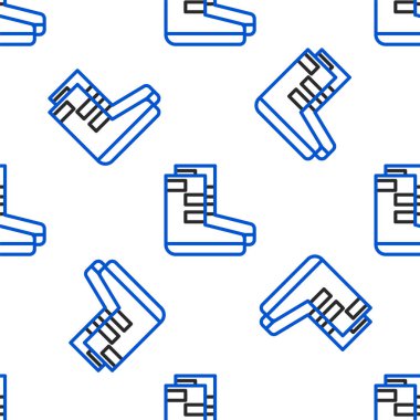 Çizme Çizmeleri simgesi beyaz arkaplanda izole edilmiş kusursuz desen. Su altı ekipmanları. Renkli taslak konsepti. Vektör.