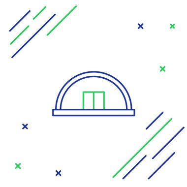 Hat Hangar simgesi beyaz arkaplanda izole edildi. Renkli taslak konsepti. Vektör.