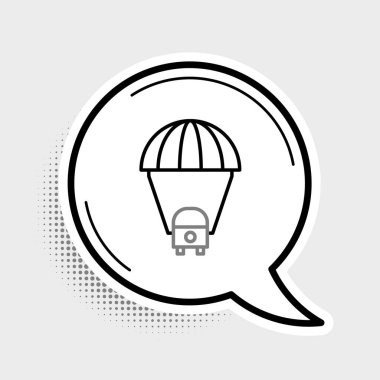 Gezegen Satürn 'ün gezegensel halka ikonu gri arka planda izole edildi. Renkli taslak konsepti. Vektör.