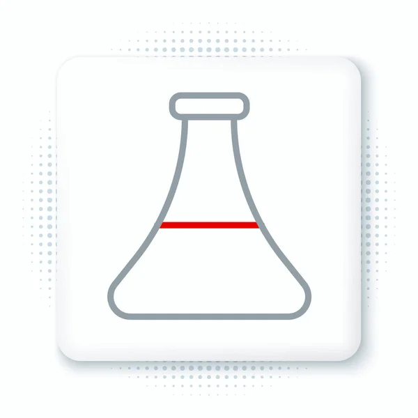 Icono Tubo Prueba Gasolina Line Oil Aislado Sobre Fondo Blanco — Vector de stock