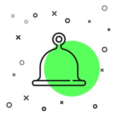 Siyah çizgi sauna şapka simgesi beyaz arkaplanda izole edildi. Vektör.