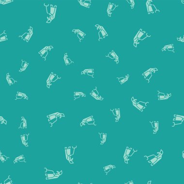 Yeşil büyükanne ikonu yeşil arka planda izole edilmiş pürüzsüz desen. Vektör.