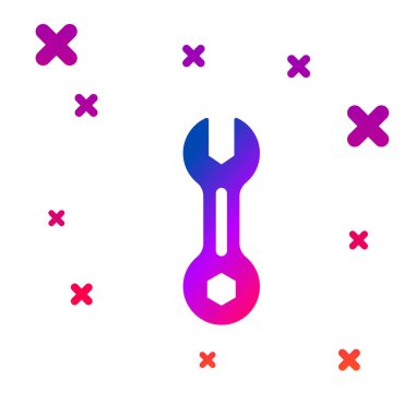 Renk Anahtarı simgesi beyaz arkaplanda izole edildi. Kademeli rastgele dinamik şekiller. Vektör.