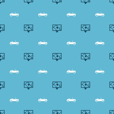 GPS cihazını harita ve arabayı kusursuz şekilde ayarla. Vektör