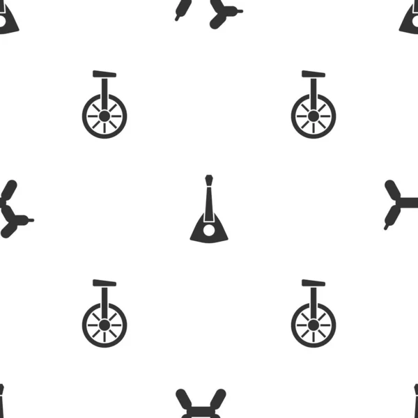 발랄라이카 사이클 자전거 자전거를 솔기없는 패턴으로 놓는다 Vector — 스톡 벡터